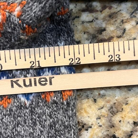 Urban Pipeline Mens Large Wool Blend Sweater Pull Over Gray Fair Isle Grandpa - Picture 5 of 5